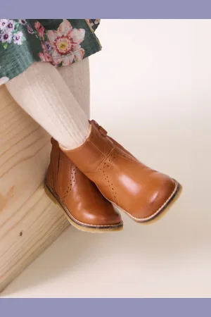 Next Brown Tan Ankle Leather Cosy Lined Boots AU 5 (EU 21.5)