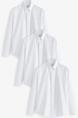 Next 100% Cotton Long Sleeve Oxford Shirts 3 Pack XXL