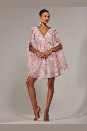 Jolie Moi Chiffon Split Sleeve Mini Dress AU 16