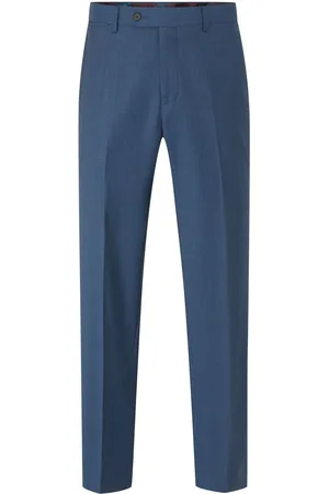 Skopes Blue Tailored Fit Remo Wool Rich Suit Trousers 38W x 29L (UK 38 S)