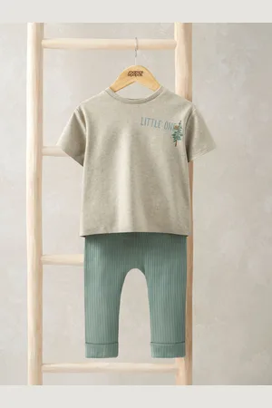 Mamas & Papas Green Exploring T-Shirt And Leggings Set 2