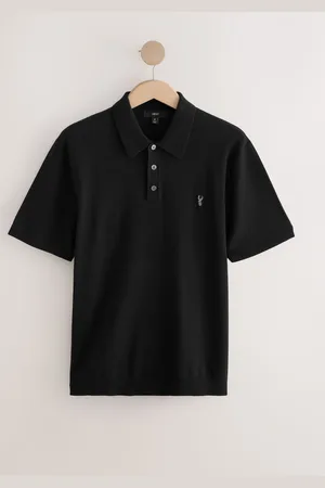 Next Regular Fit Cotton Rich Short Sleeve Knit Polo Shirt M