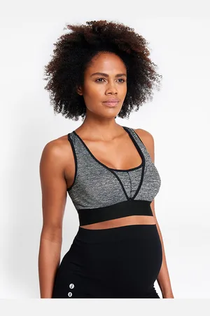 JoJo Maman Bébé Marl Grey Active Maternity & Nursing Bra S