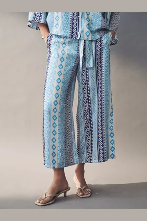 MARELLA Emme Marella Blue Risico Long Trousers AU 14