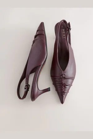 Next Standard Fit Forever Comfort Point Toe Ruched Slingback Heels AU 6 (EU 37)