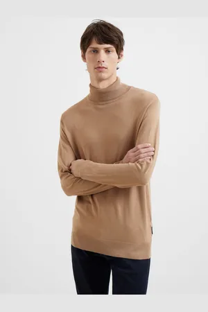 French Connection Roll Neck Knit Brown Jumper L