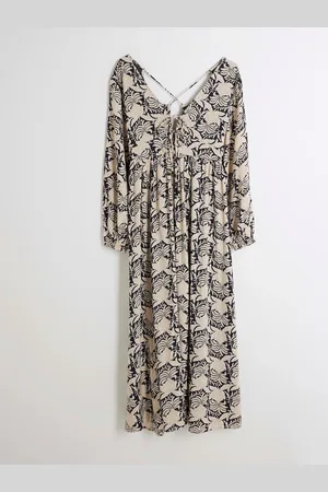 River Island Petite V-Neck Printed Maxi Dress AU 12 XS