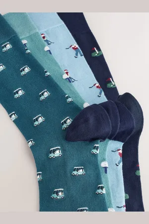 Next Blue Golf Pattern Modal Signature Socks 4 Pack 611
