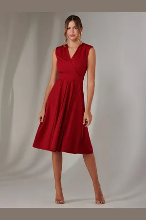 Jolie Moi Plain Sleeveless Midi Dress AU 16