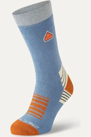 Sealskinz Blue Attlebridge Single Layer Bamboo Mid Length Plain Hiking Socks M