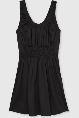 Reiss Abi Cotton Craft-Stitch Shirred Mini Dress AU 14