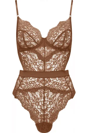 Ann Summers Brown 3 Hold Me Tight Lace Bodysuit XL