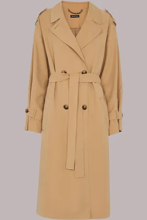 Whistles Neutral Petite Riley Trench Coat AU 10