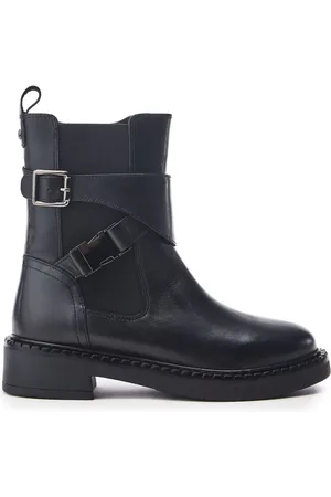 Moda In Pelle Piorro Buckle and Clip Detail Leather Ankle Boots AU 9 (EU 40)