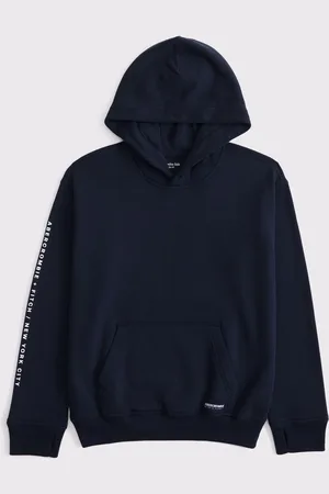 Abercrombie & Fitch Grey Back Graphic Logo Hoodie 15