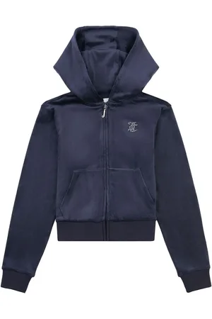 Juicy Couture Blue Girls Mini Diamante Zip Hoodie 7