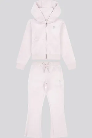 Juicy Couture Purple Girls Diamante Zip-Thru Hoodie & Bootcut Joggers Set 3