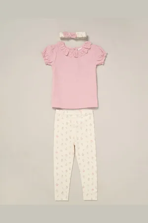LILY & JACK Pink Printed 100% Cotton Top and Legging Set 4 Years (104cm)