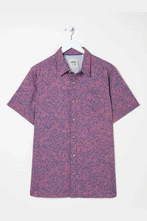 Fat Face FatFace Leaves Print Short Sleeve Shirt XL Tall