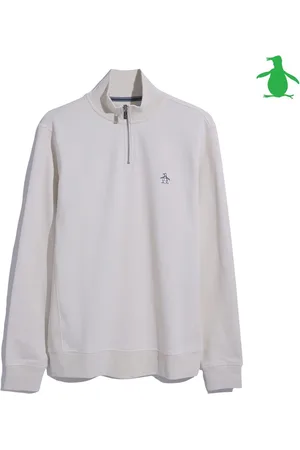 Original Penguin Natural 1/4 Zip 100% Cotton Sweatshirt L
