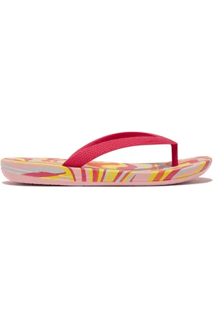 FitFlop Kids Green Iqushion Junior Swirly Ergonomic Flip Flops red 11 EU 29