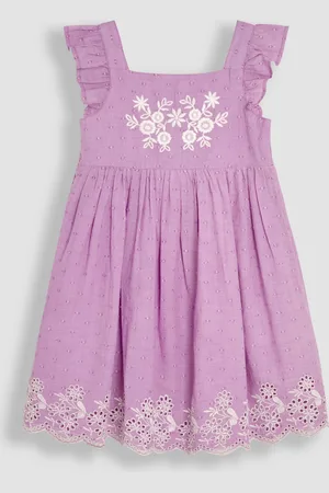 JoJo Maman Bébé Broderie Frill Shoulder Dress 12