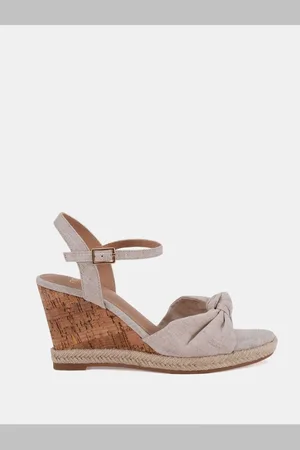 Novo Natural Wide Fit Bloom Knot Cork Wedge Sandals AU 7 (EU 38)