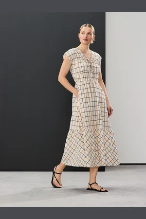 Next Tie Front Short Sleeve Midi Dress AU 8