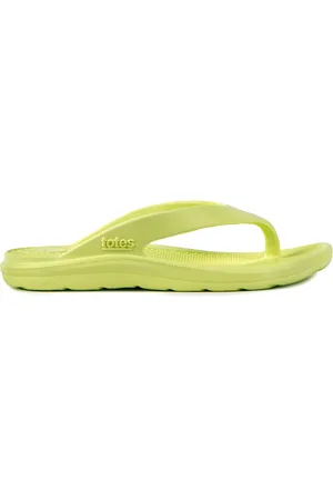 Totes Green Ladies Solbounce Toe Post Flip Flops Sandals AU 7 (EU 38)