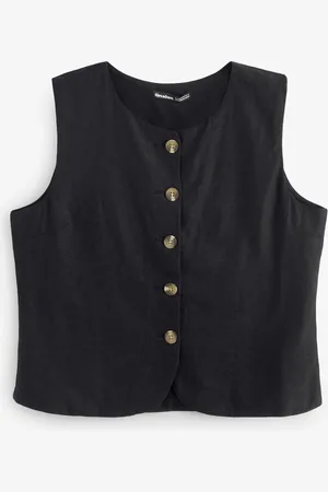 Threadbare Black Crew Neck Blend Waistcoat AU 12