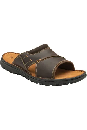 Lotus Brown Dark Open-Toe Mule Sandals AU 10 (EU 44)