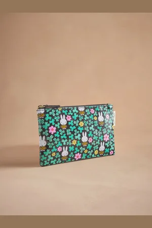 Cath Kidston Black 100% Cotton Miffy Ditsy Zip Purse Bag One