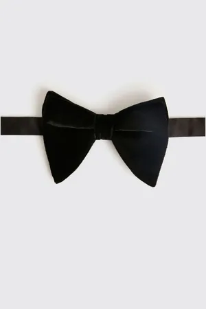 Moss Black Floppy Bow Tie One