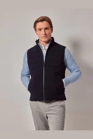Hawes & Curtis Blue Quilted Gilet XL