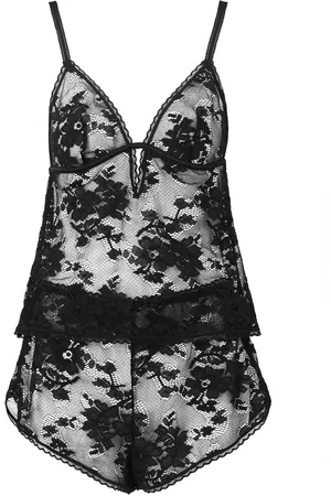 Ann Summers Black Enlightening Lace Cami Set XS