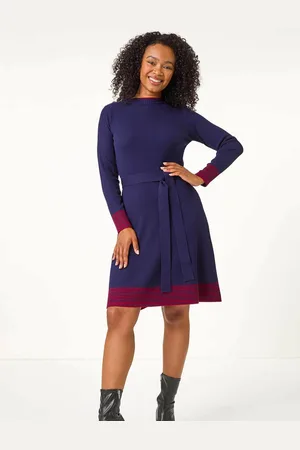 Roman Petite Stripe Detail Knit Dress AU 16