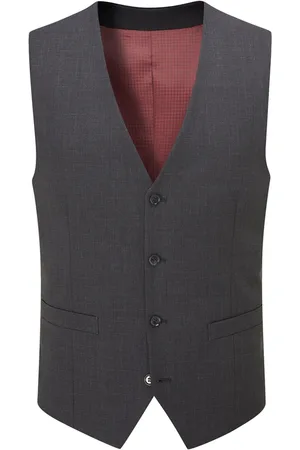 Skopes Charcoal Grey Single Breasted Wool Rich Darwin Suit Waistcoat 54 R