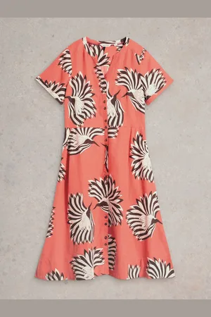 White Stuff Iris 100% Linen Dress AU 10