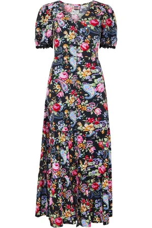 Joe Browns Lace Trim Floral Print Maxi Dress AU 16