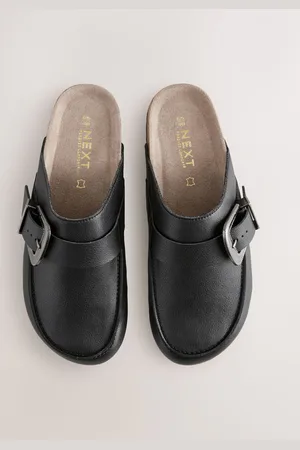 Next Standard Fit Forever Comfort Leather Buckle Foodbed Clogs AU 11 (EU 43)