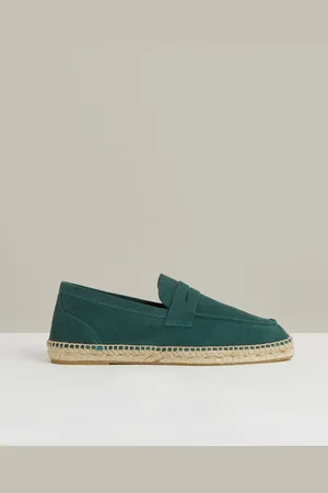 Reiss Cannes Suede Penny-Strap Espadrilles uk8eu42