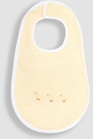 JoJo Maman Bébé Yellow Baby Embroidered Bib One