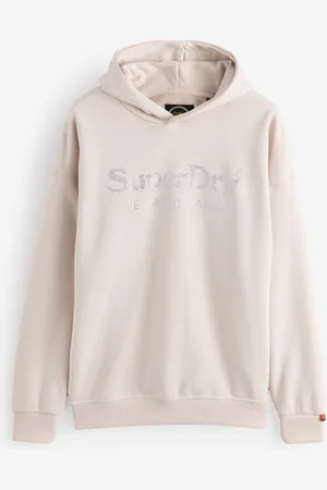 Superdry Natural Relaxed 100% Cotton Venue Metallic Hoodie AU 14