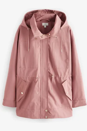 Next Rose Pink Shower Resistant Parka Jacket AU 22