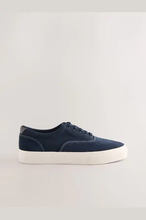 Next Navy Chunky Canvas Pumps AU 11 (EU 45)
