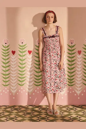 Cath Kidston Pink Cherry 100% Cotton Slip Dress 20