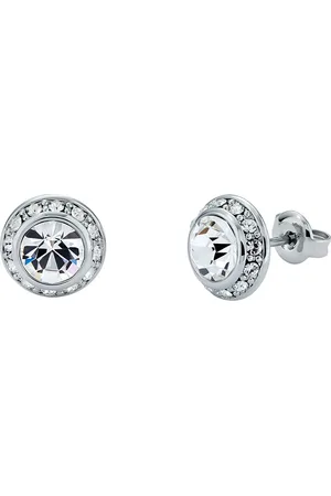 Ted Baker Silver Tone SOLETIA: Solitaire Sparkle Crystal Stud Earrings One