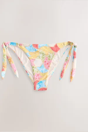 Never Fully Dressed Multi Tie Side Bright Tie Side Bikini Bottoms AU 10