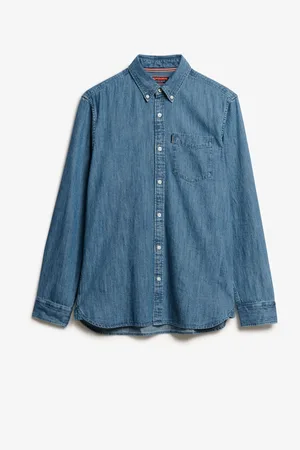 Superdry Essentials Long Sleeve Denim Shirt S
