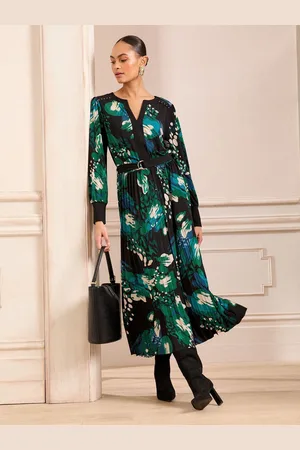 Love & Roses Pleated Midi Dress AU 18